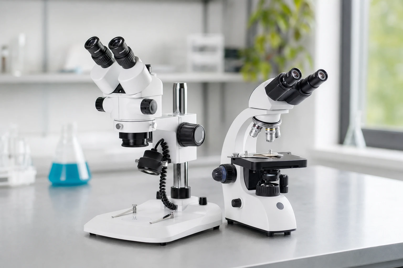 Forskjellen mellom lysmikroskop og laboratoriemikroskop
