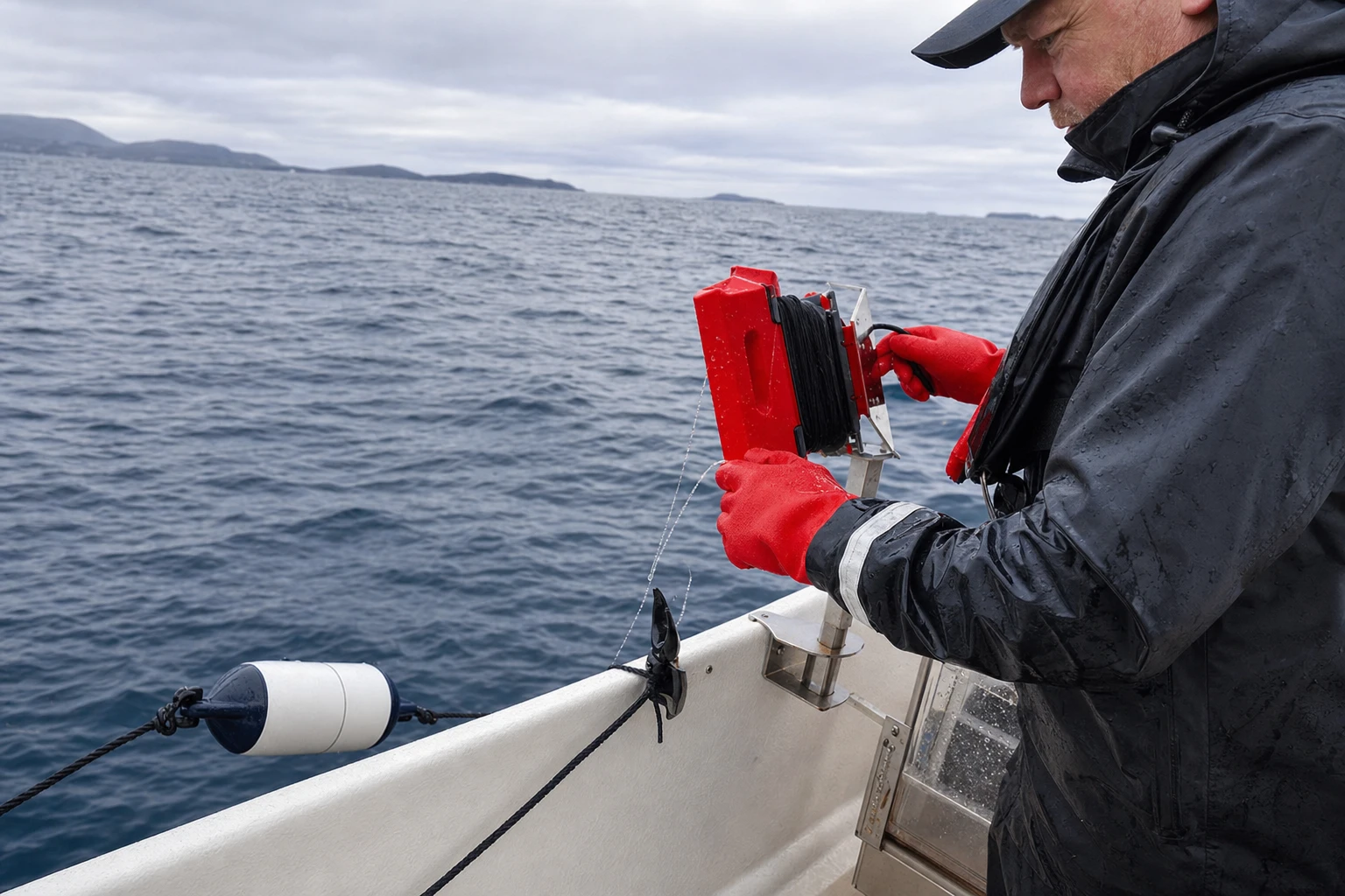 Hvor dypt står den store fisken?