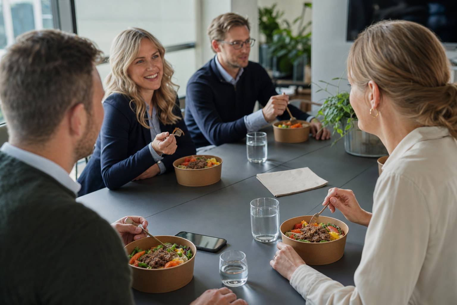 Hvorfor velger stadig flere levert lunsj til kontoret?